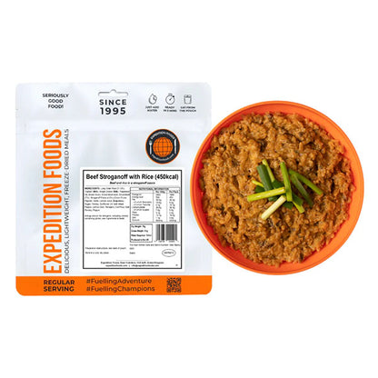 EXPEDITION FOODS, Beef Stroganoff with Rice (450 kcal) [Gluten Free]