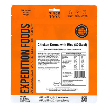 EXPEDITION FOODS, Chicken Korma with Rice (800 kcal) [Gluten Free]