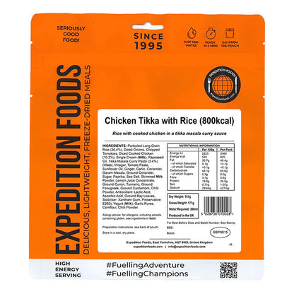 EXPEDITION FOODS, Chicken Tikka with Rice (800 kcal) [Gluten Free]