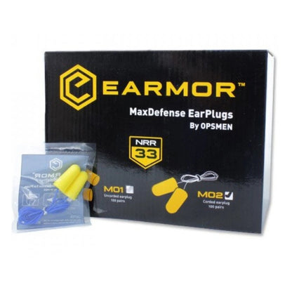 Bouchons d'oreilles M02 MAX DEFENSE (boîte de 60)