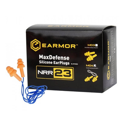 Bouchons d'oreilles en silicone M04 MAX DEFENSE (boîte de 100)