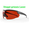 Occhiali da tiro ROLLING THUNDER, Montatura Nera, Lente Arancione Scudo Vapore per Laser Verde