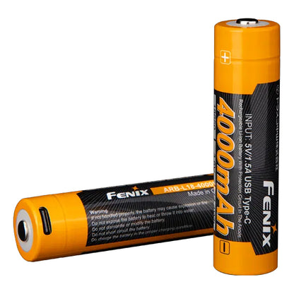 ARB-L18-4000U, batteria Li-Ion 18650, 4000 mAh, USB-C