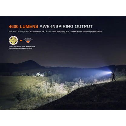 Torcia LED C7 PRO, 4'600 lumen, incl. batteria