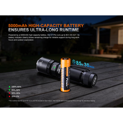Torcia LED C7 PRO, 4'600 lumen, incl. batteria