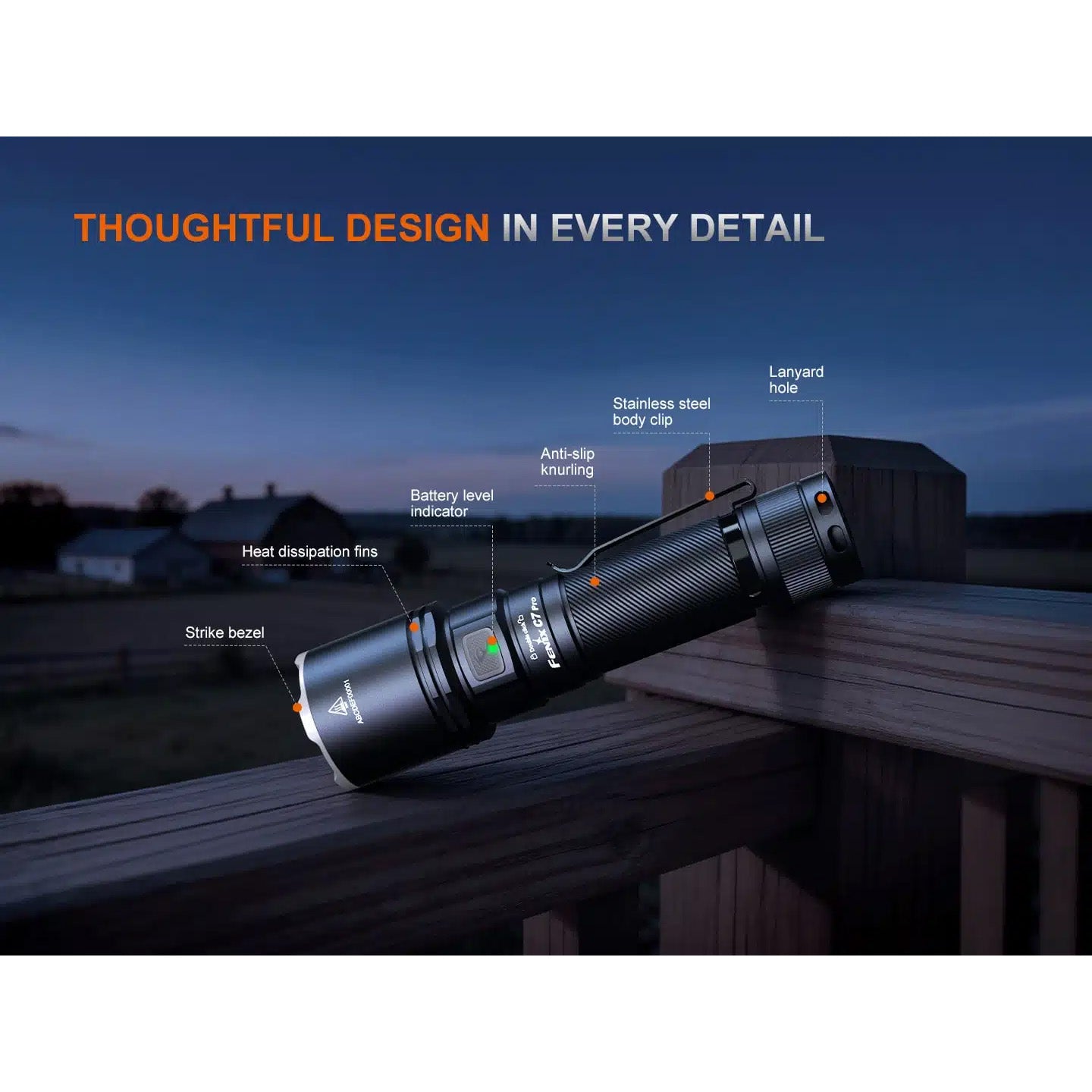 Torcia LED C7 PRO, 4'600 lumen, incl. batteria