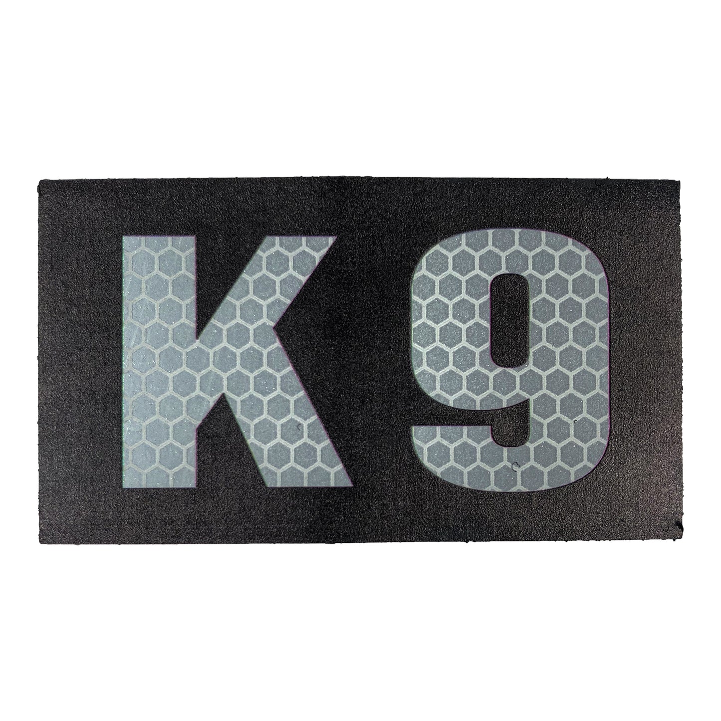 Morale Patch Klettabzeichen K9 reflective/Laser - white/black