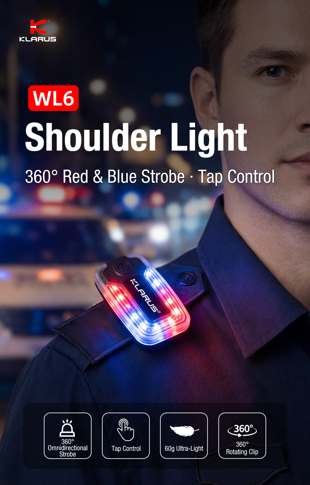 LED Sicherheitslicht WL6, inkl. Akku