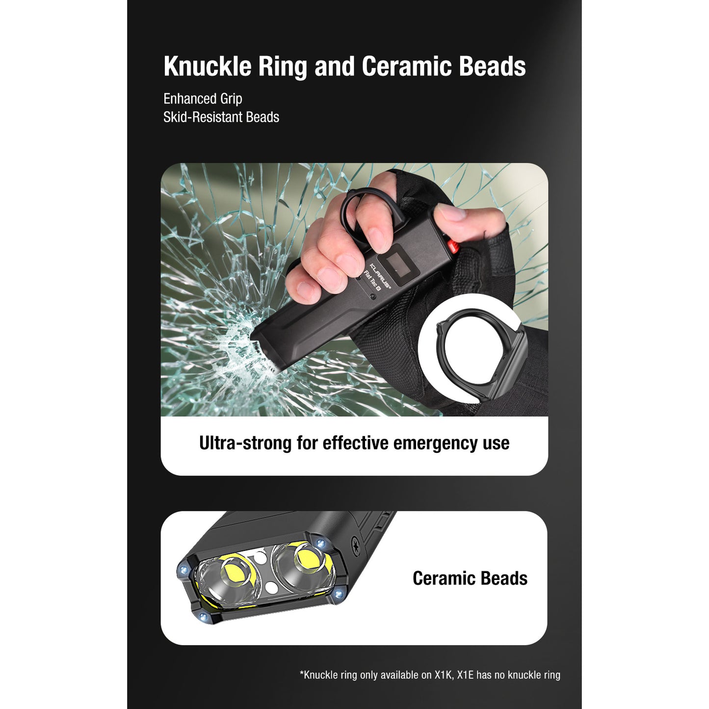 FlatTac X1-K avec bague de guidage, 4200 lumens (batterie incluse)