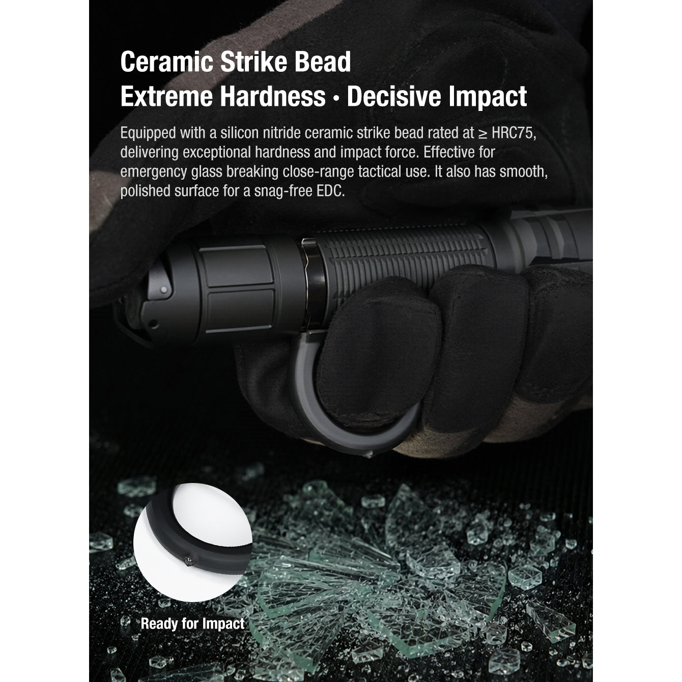 Tactical Flashlight Clip-On Ring KTR1
