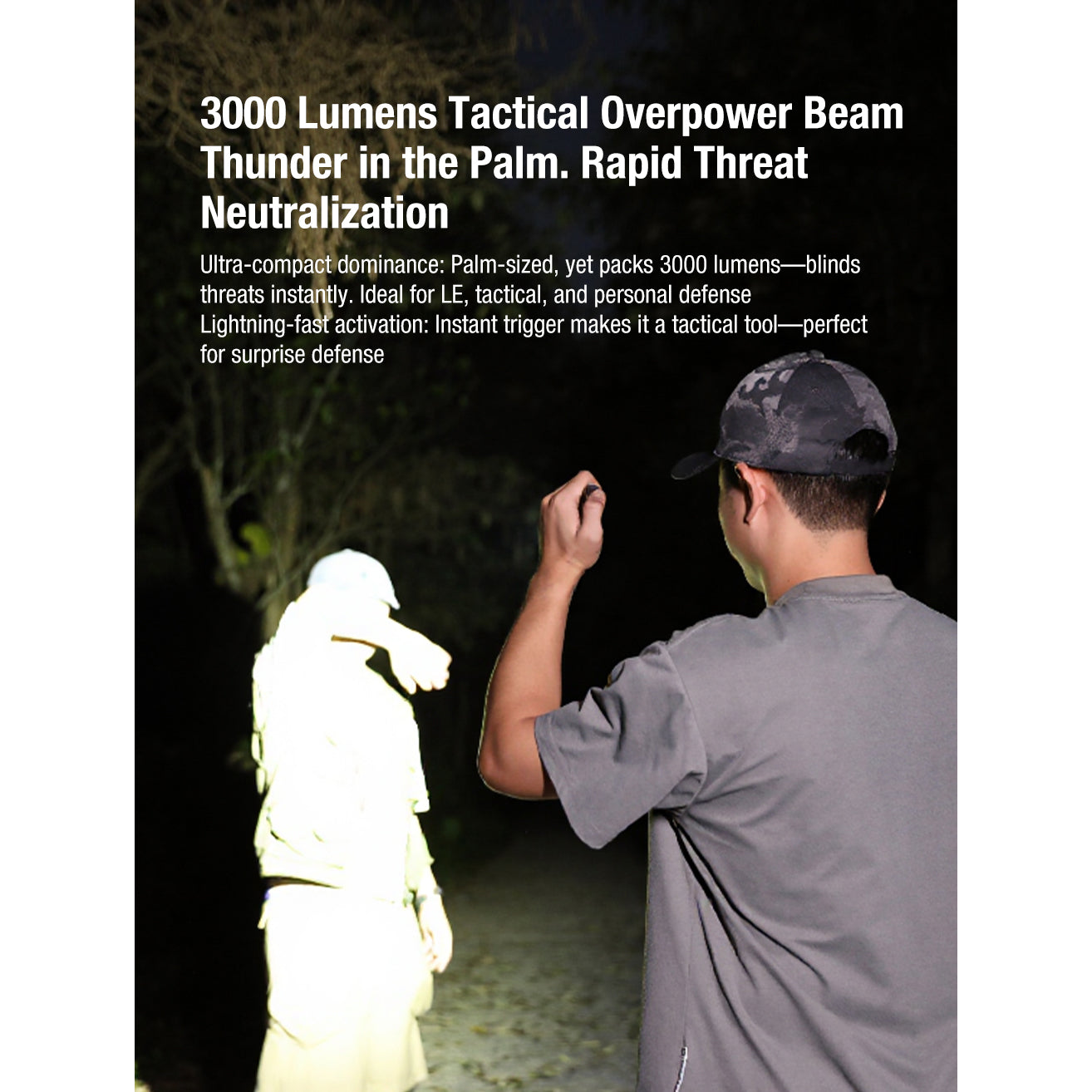 Lampe de poche tactique FlatTac X2, 3 000 lumens (batterie incluse)