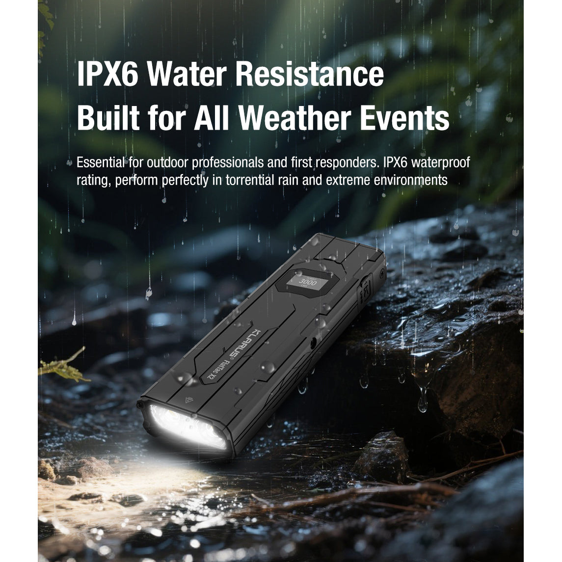 Lampe de poche tactique FlatTac X2, 3 000 lumens (batterie incluse)