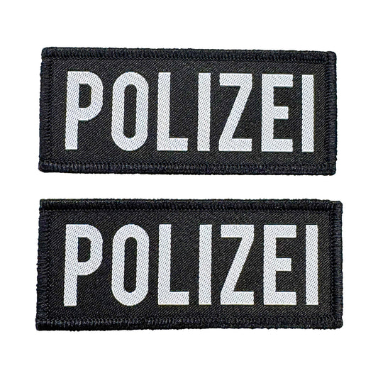 Badge velcro POLICE, 35x80mm, noir (2 pièces)