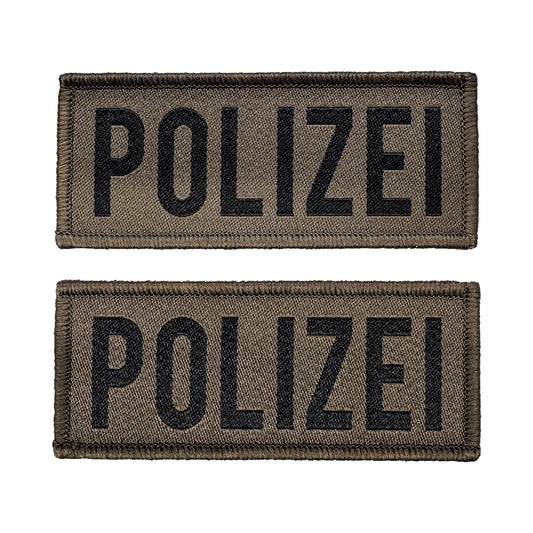 POLIZEI_noir, patch Velcro POLIZEI noir (1 pièce)