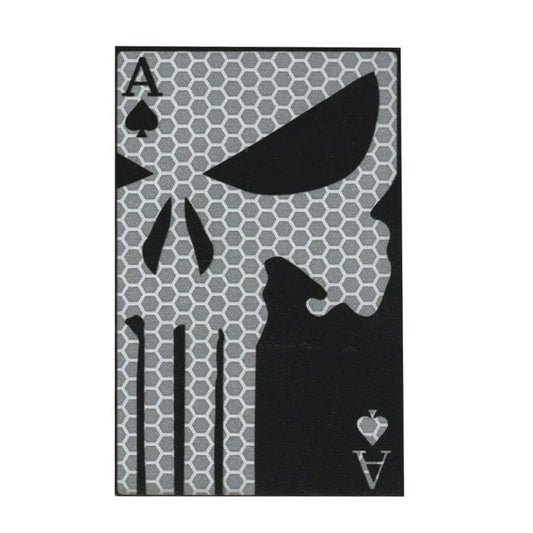 Morale Patch Klettabzeichen PUNISHER ACE, reflective