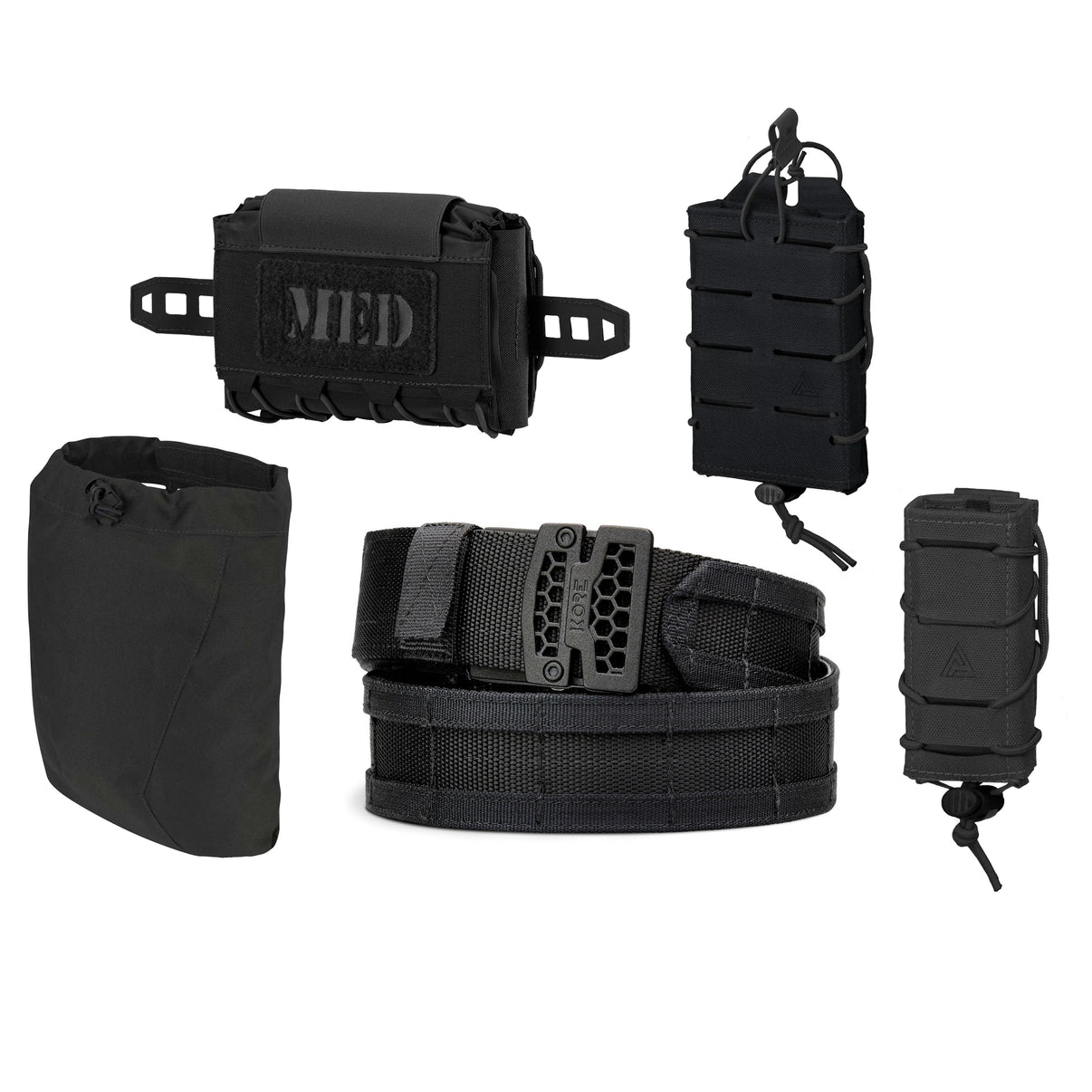KORE ESSENTIALS & DIRECT ACTION, Battle Belt Bundle, Black