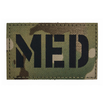 Morale Patch Klettabzeichen MED Reflective/Laser - black/mc