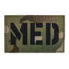 Toppa morale con velcro MED riflettente/laser - nero/mc