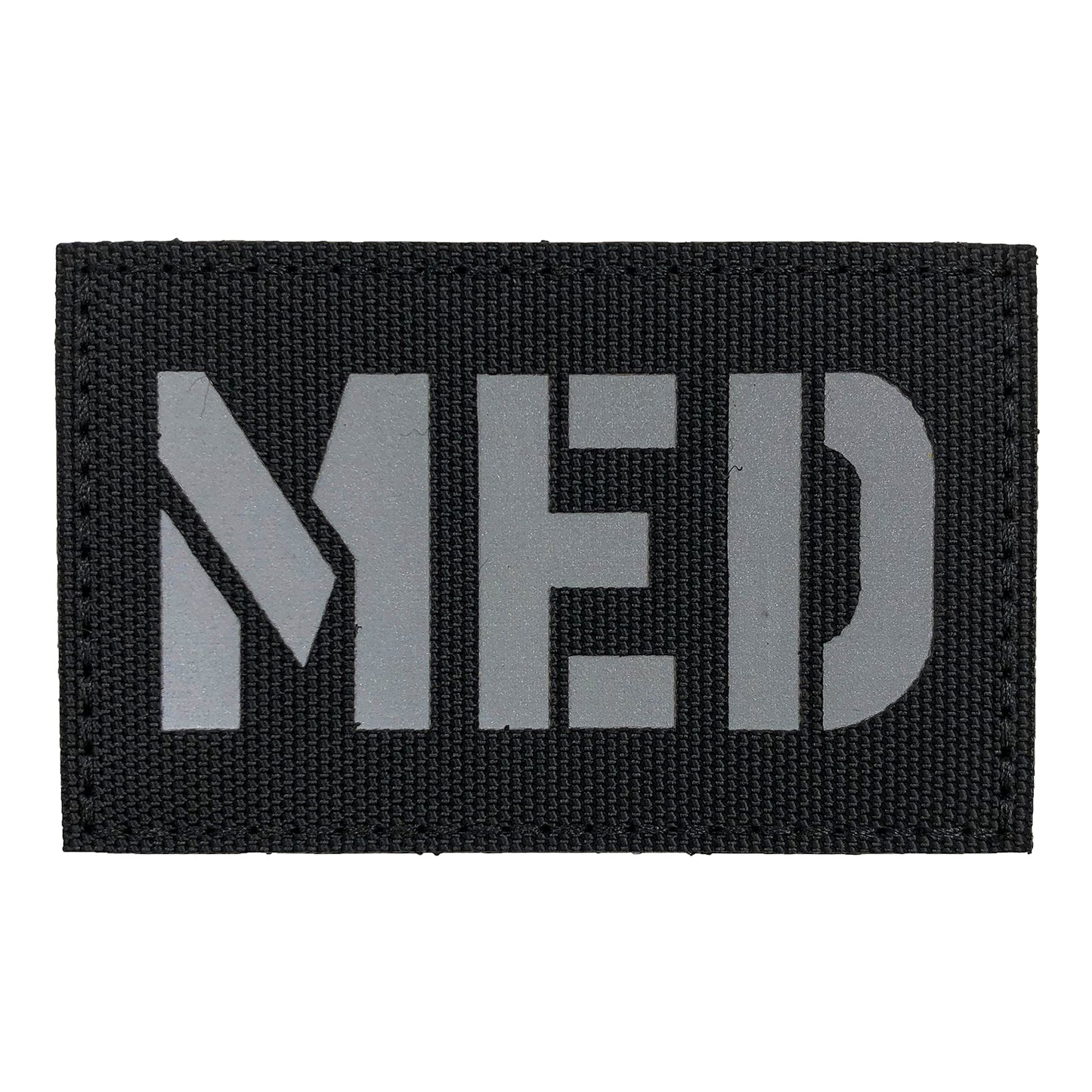 Morale Patch Klettabzeichen MED Reflective/Laser - white/black