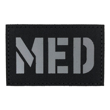 Morale Patch Klettabzeichen MED Reflective/Laser - white/black