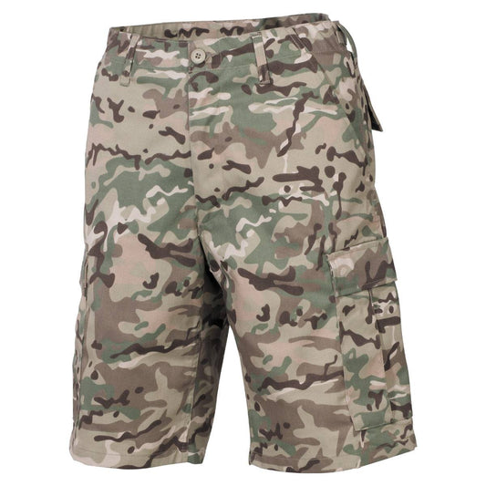 Bermuda US, BDU, mimetico-operation, con tasche laterali