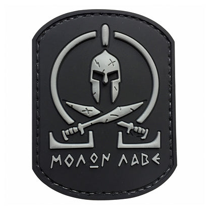 Morale Patch Klettabzeichen MOLON LABEL SPARTAN BATTLE - black