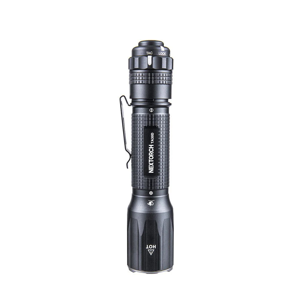 Tactical LED-Taschenlampe TA30D mit Führungshilfe, 2'200 Lumen (inkl. Akku und FR-1 Ring)