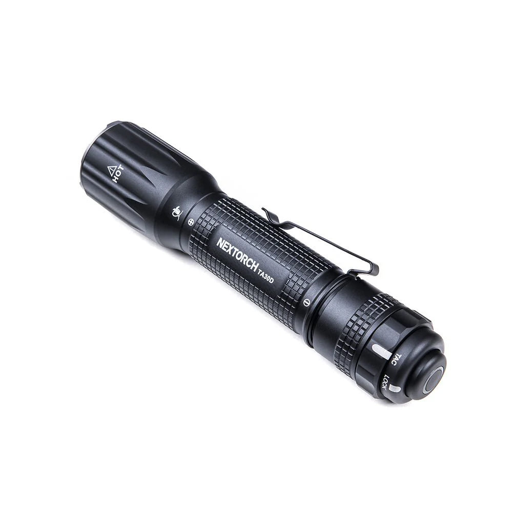 Tactical LED-Taschenlampe TA30D mit Führungshilfe, 2'200 Lumen (inkl. Akku und FR-1 Ring)