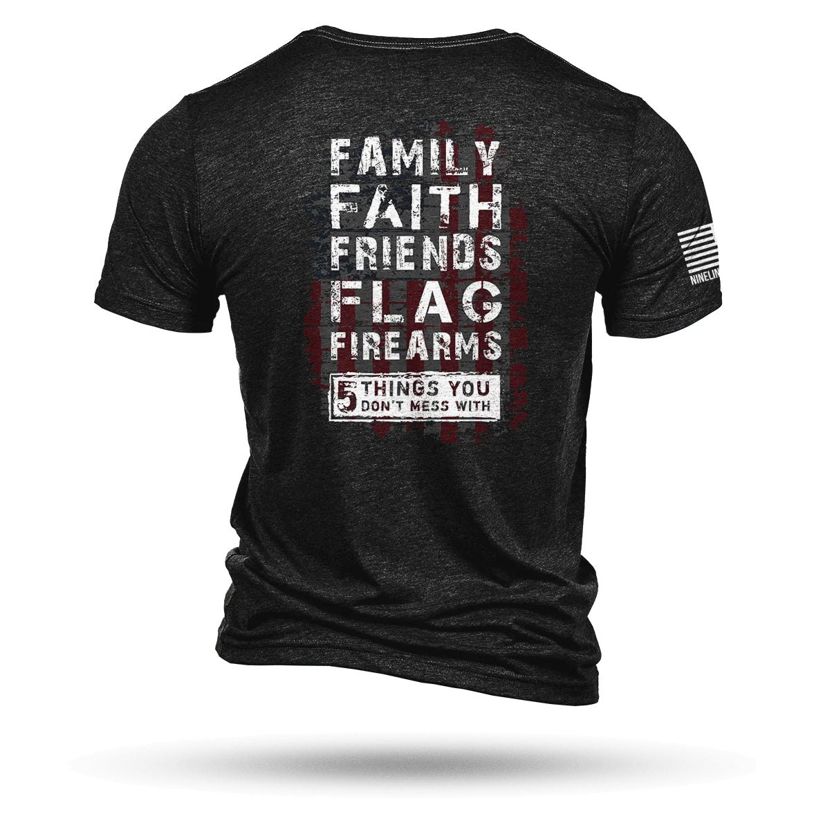 T-shirt 5 CHOSES, noir anthracite