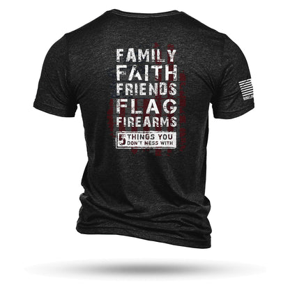 T-shirt 5 CHOSES, noir anthracite