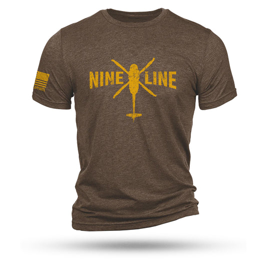 T-shirt Nine Line Helo, marron