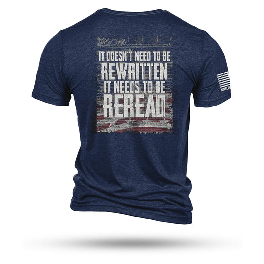 T-shirt REREAD - Not ReWritten, bleu marine