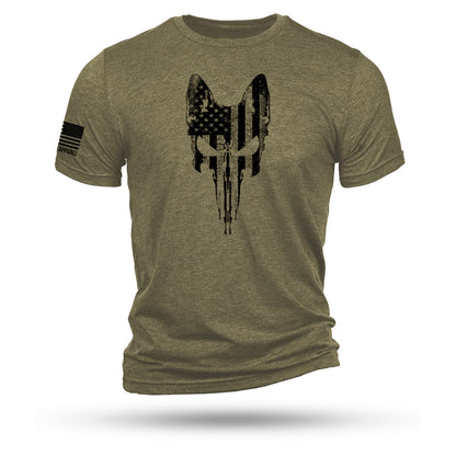 T-Shirt REX SKULL FLAG, olive