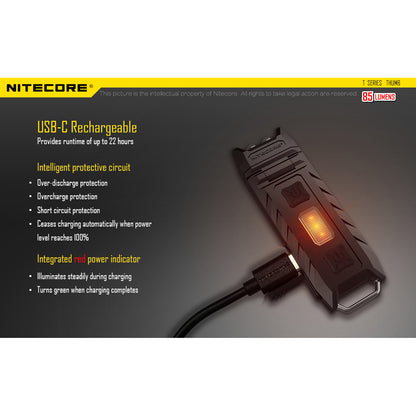 TORCIA LED DA POLLICE - 85 lumen (inclusa batteria con connessione micro-USB)