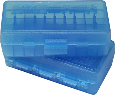 Patronenbox MTM P50-9M-24, clear blue