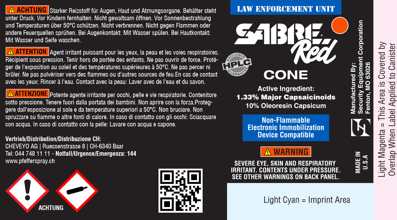 Spray au poivre MK-3 CONE, cône de pulvérisation, (60ml)