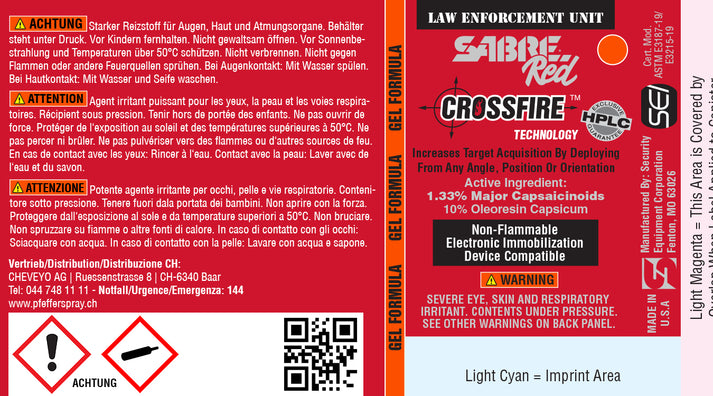 Spray au poivre MK-3 CROSSFIRE GEL, jet, 45ml