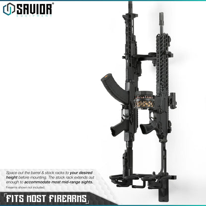 Rifle Wall Rack – 3 Slots, Black