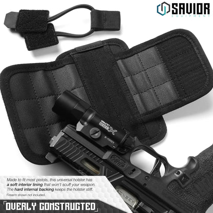 Universal Pistol Holster w/ Hook Backing, Black