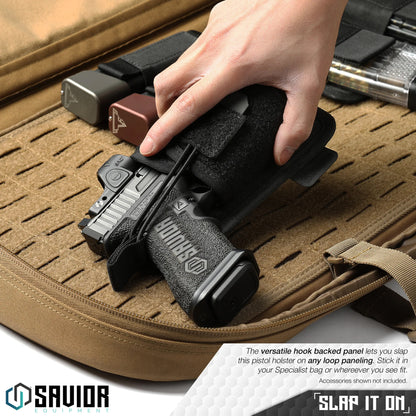 Universal Pistol Holster w/ Hook Backing, Black