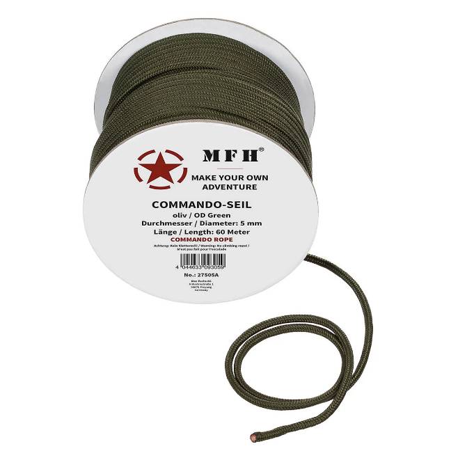 Seil, 60 Meter, 5 mm, Olive