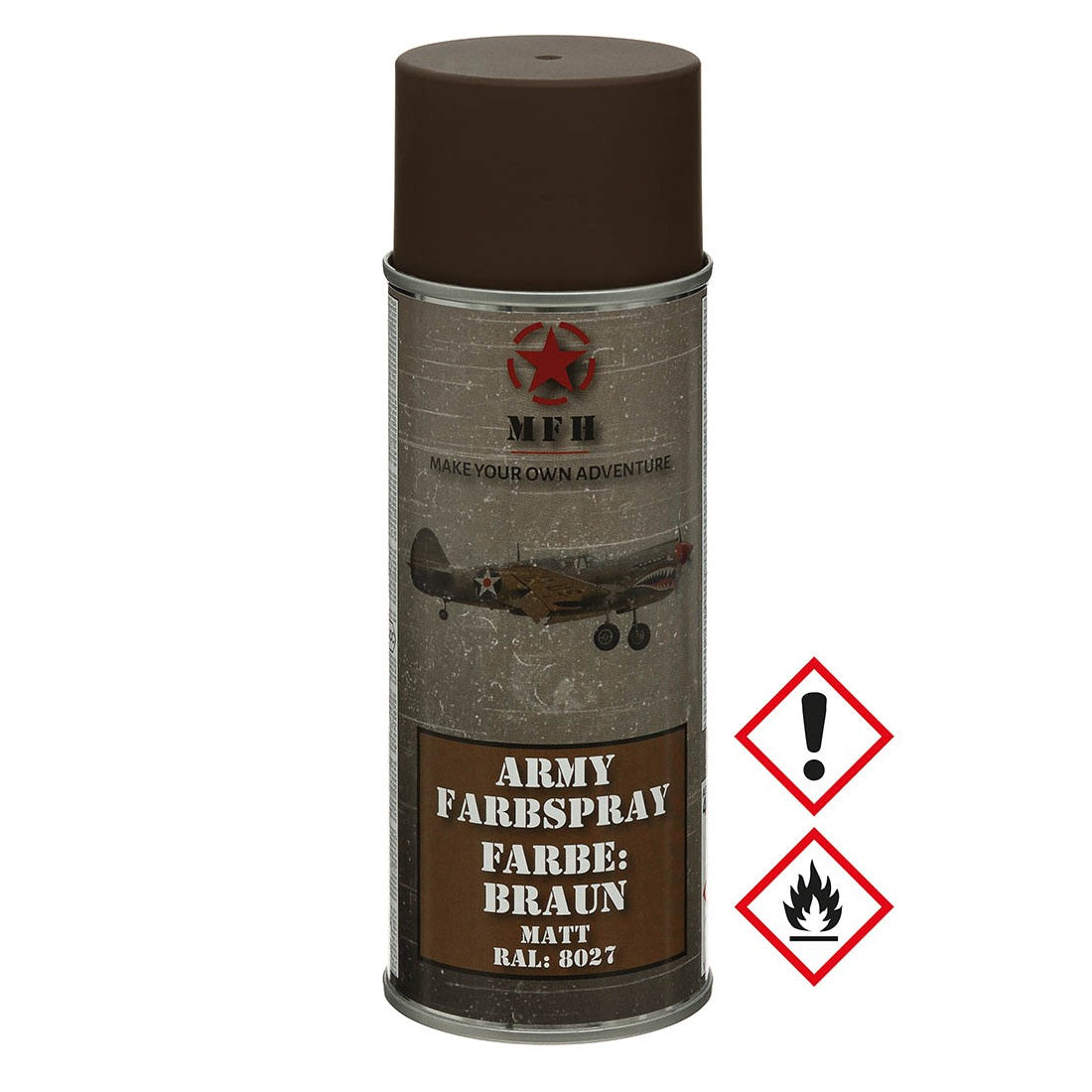 Army Farbspray, BRAUN, matt, 400 ml