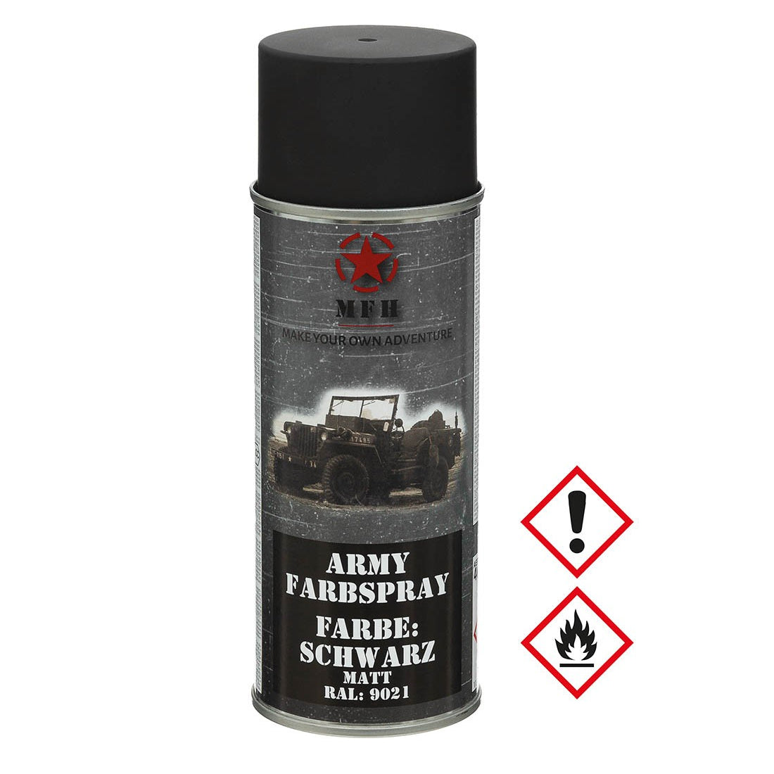 Army Farbspray, SCHWARZ, matt, 400 ml