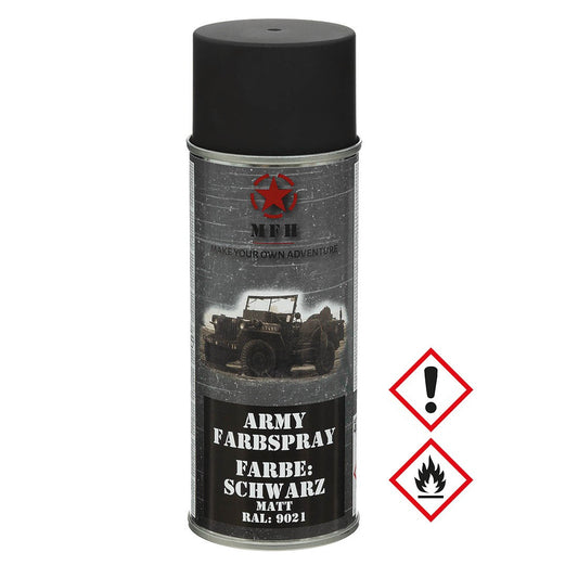 Army Farbspray, SCHWARZ, matt, 400 ml