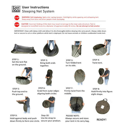 USGI Mückenschutz-Schlafsystem BIVY TENT SLEEP NET SYSTEM, Dark Earth