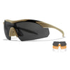 WX VAPOR 2.5 Shields: grigio/trasparente/ruggine chiaro, montatura: marrone chiaro opaco