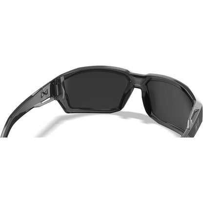 Lunettes de soleil WX Alpine, monture gris cristal brillant avec verres miroirs bleus polarisés CAPTIVATE™