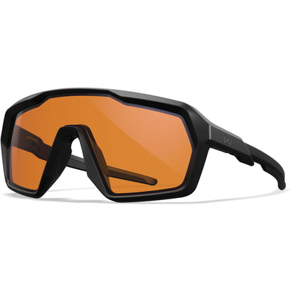 Lunettes de soleil WX Citadel, monture noire mate avec verres gris clair et rouille clair