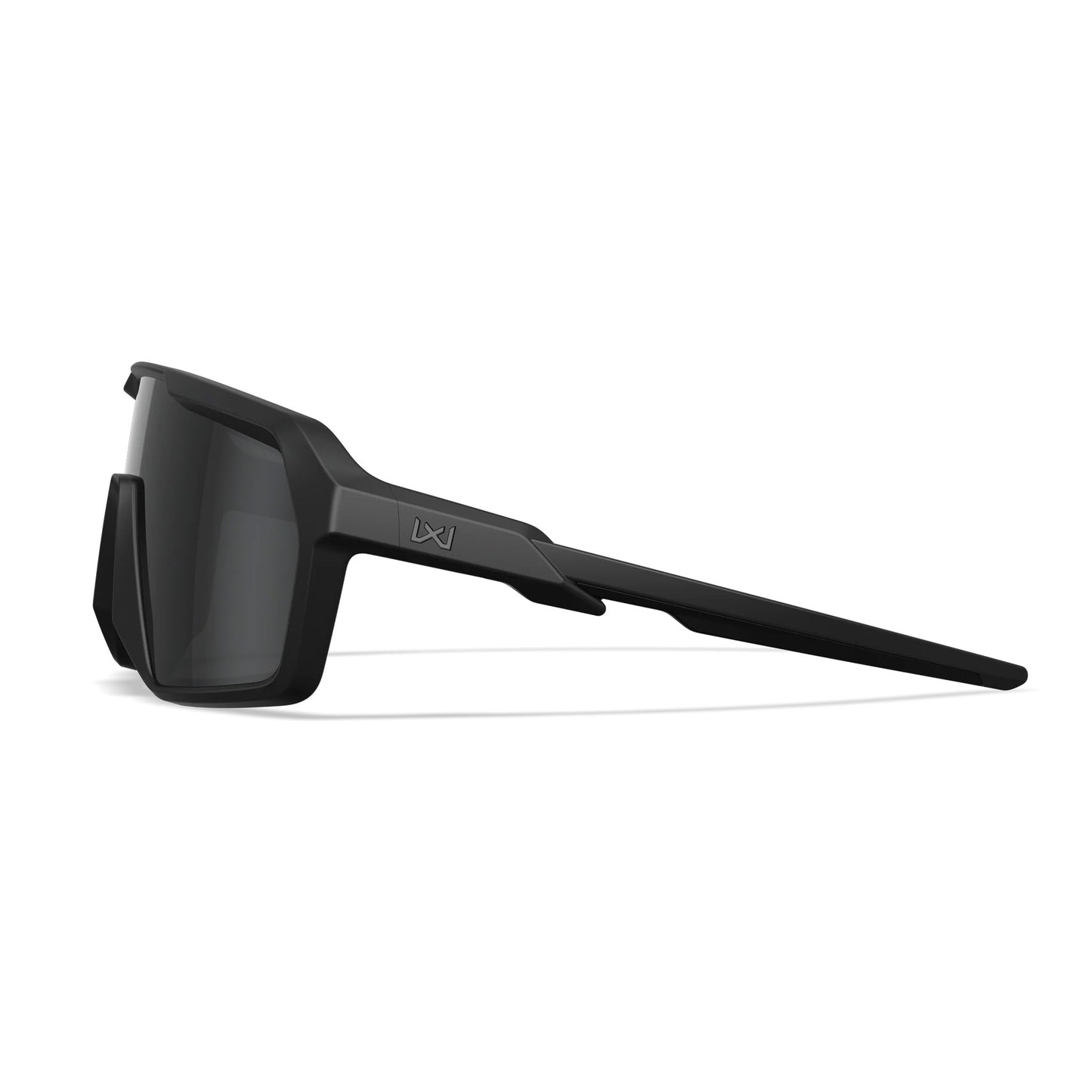 Lunettes de soleil WX Citadel, monture noire mate avec verres gris clair et rouille clair
