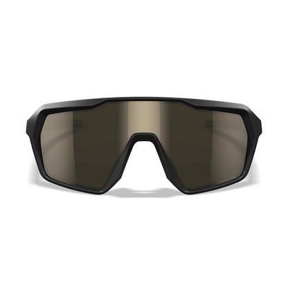Lunettes de soleil WX Citadel, monture noire mate et sable avec verres CAPTIVATE™ Tungsten Mirror